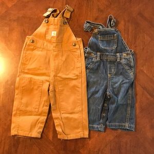 Baby boy Carhartt overalls PLUS old navy pair